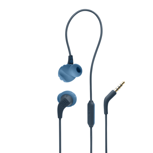 JBL Endurance Run 2 Wired - Blue - Waterproof Wired Sports In-Ear Headphones - Hero image number null